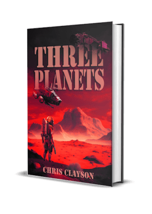 Three Planets by author Chris Clayson. T16 Books.